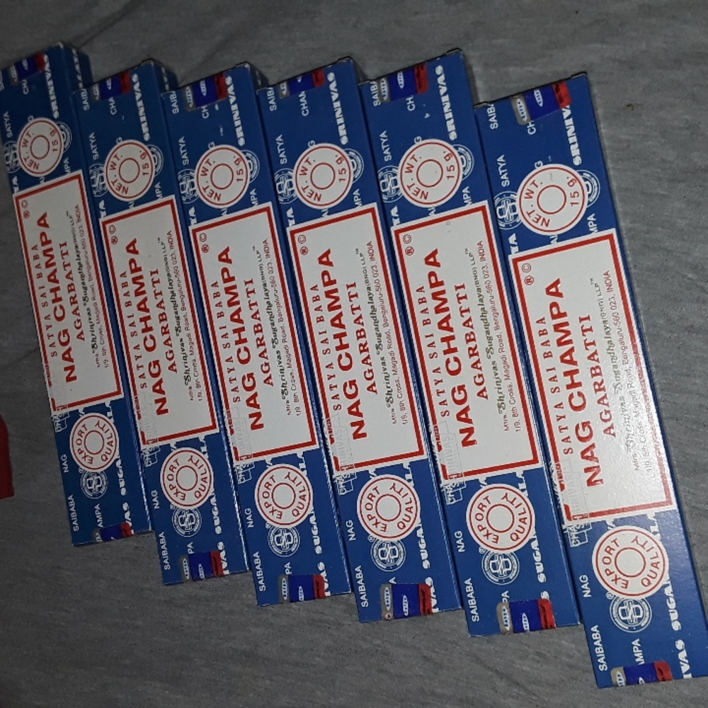 6 pks Nag Champa incense sticks 90 gms